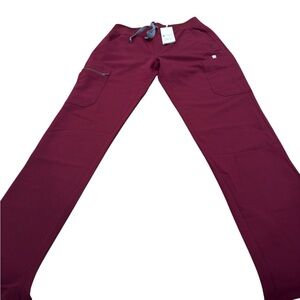 Figs Technical Collection Yola Yoga Scrub Pants W22SW 2023 Burgundy Size S/T NWT